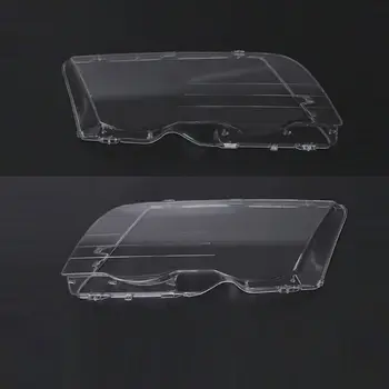

2Pcs Car Headlight Glass Protector Cover Clear 4 Door Automobile Left Right Headlamp Head Light Lens Cover Styling For E46 98-01