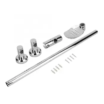 

Houder douche Stainless Steel Lift Type Shower Slide Bar with Rod Soap Dish Suction Cup Install bathroom adjustable