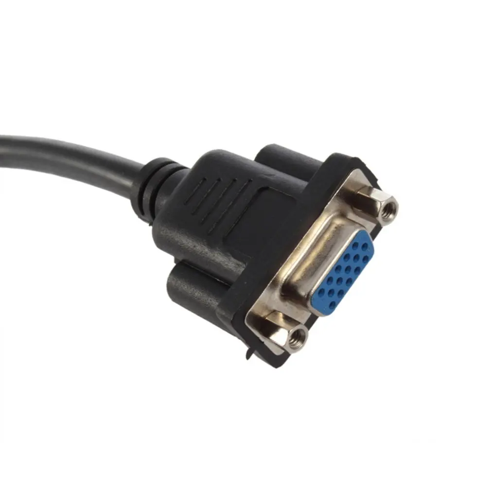 Portable Size Professional HDMI Male To VGA D-SUB 15 pins Female Video AV Adapter Converter Cable For HDTV Set-top