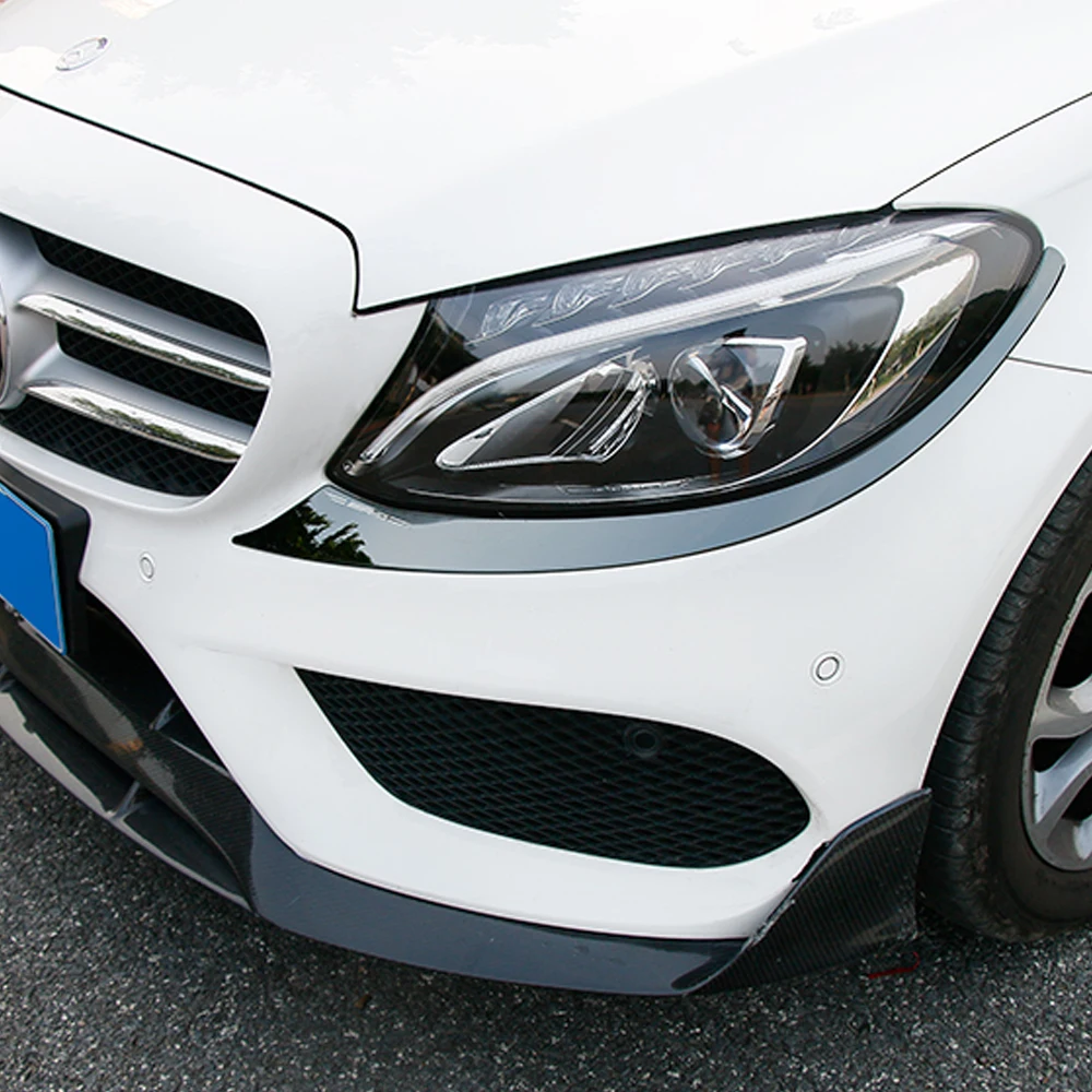Carманго для Mercedes Benz C Class W205- Автомобильная фара хромированная крышка защитная накладка рамка наклейка внешние аксессуары