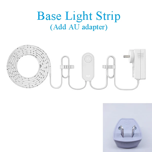 Add AU Adapter Xiaomi Yeelight световая полоса плюс умный светодиодный Светлая повязка Расширительная версия пульт дистанционного управления работа с HomeKit MIJIA умный дом приложение - Цвет: Add AU Adapter
