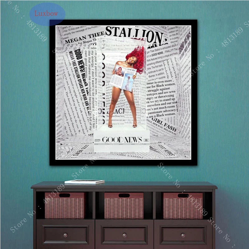 Megan Thee Stallion Fever Art Music Album Singer Star Oil Painting Poster Prints Canvas Wall Pictures For Living Room Home Decor Aliexpress Home Garden