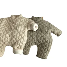 Baby Clothes Korea Boys Girls Jumpsuit Autumn Winter Newborn Overalls Infant Cotton Liner Snowsuit Babi Outwear Snowsuit