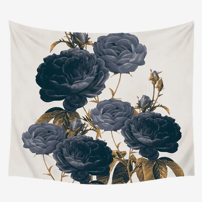 Cilected European Creative Plant Printing Tapestry Wall Hanging Polyester Home Decor Painting Beach Towel Blanket Tablecloth