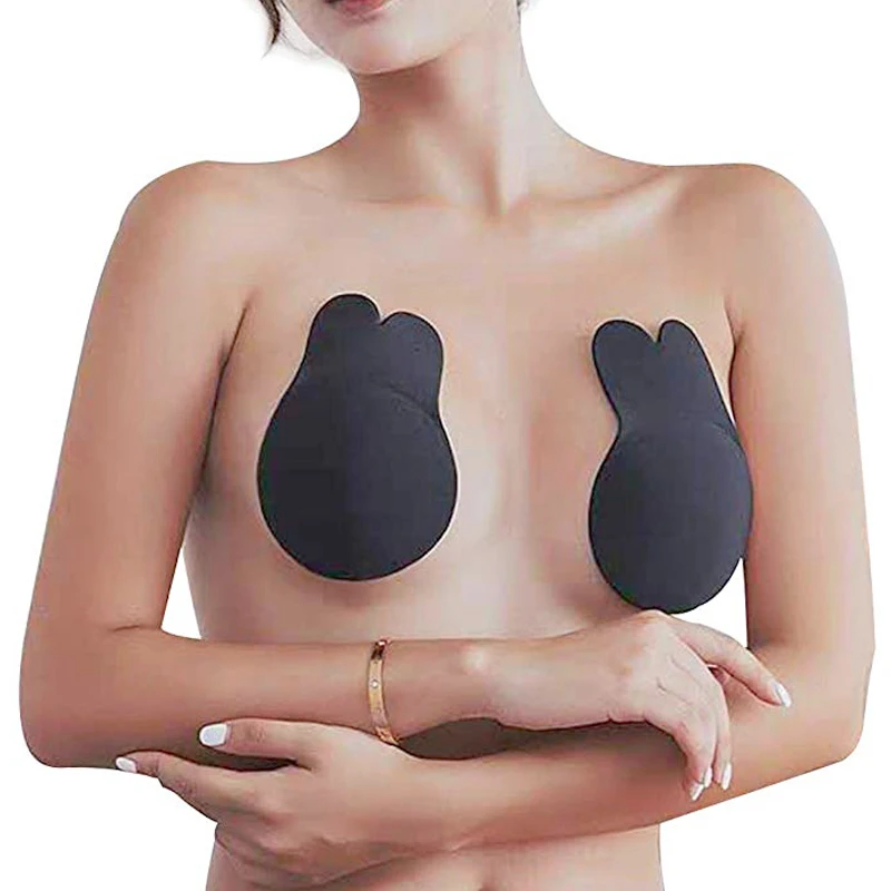 Rabbit Bra Large Sexy Invisible Push Silicone Brassiere Set - AliExpress