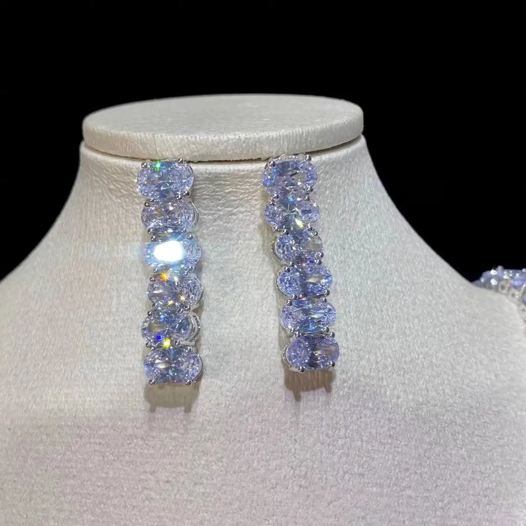 مجوهرات زفاف فاخرة تشيكوسلوفاكيا كريستال ، مناسبة للعشاء الزفاف ، هدية صديقة ،