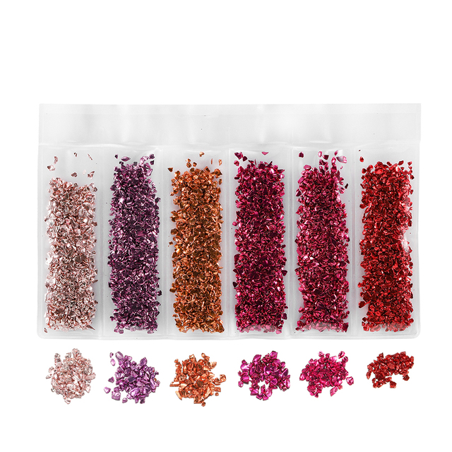 Color Broken Glass Stones Crystal UV Epoxy Resin Filler for DIY Crafts Nail Art Decorations Jewelry Making Mold Fillings