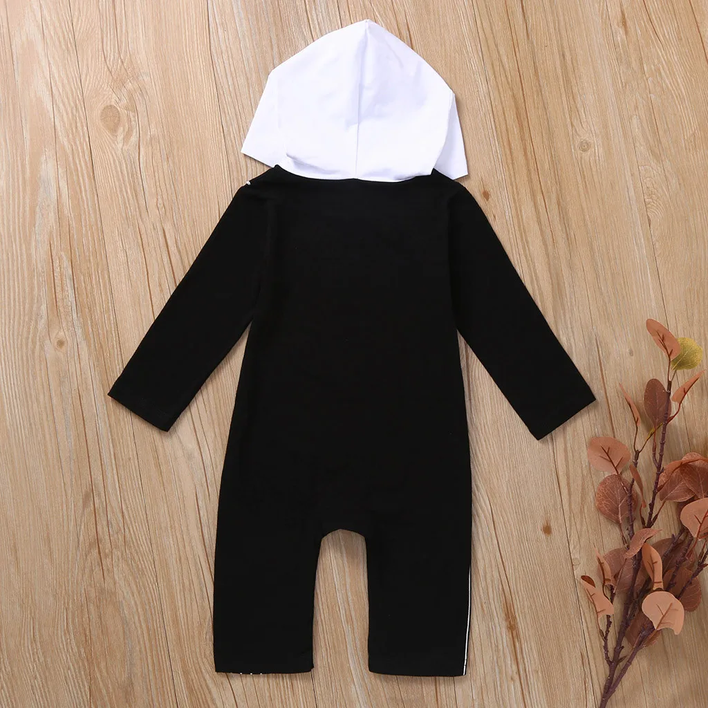 Baby Boy Clothes For Newborns Romper Newborn Baby Girls Print Bat Demon Halloween Hooded Romper Jumpsuit Costume Ropa niña