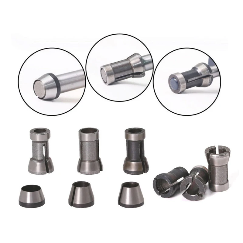 

1Pcs 6mm&6.35mm&8mm Woodworking Router Bit Engraving Machine Wood Milling Cutter Woodworking Milling Cutter Chuck Convert Set