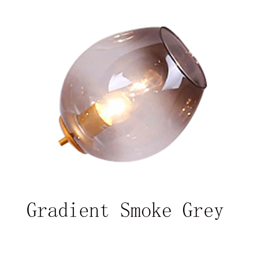 Современное освещение люстры молекулярная лампа одежда декоративное стекло шар блеск гостиная спальня люстра столовая светильник - Цвет абажура: Gradual grey smoke