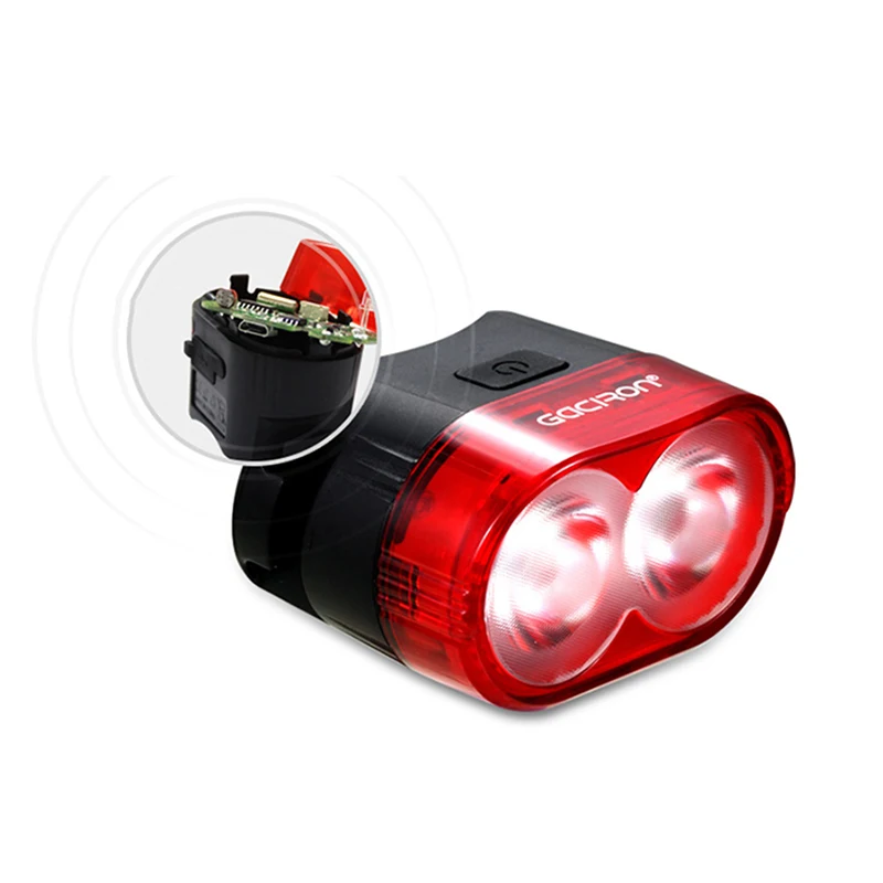 

Gaciron Cycling Smart Visual Warning Safety Light lamp bike Bicycle LED Tail W09 USB Rechargeable Waterproof 60Lumens Accessorie