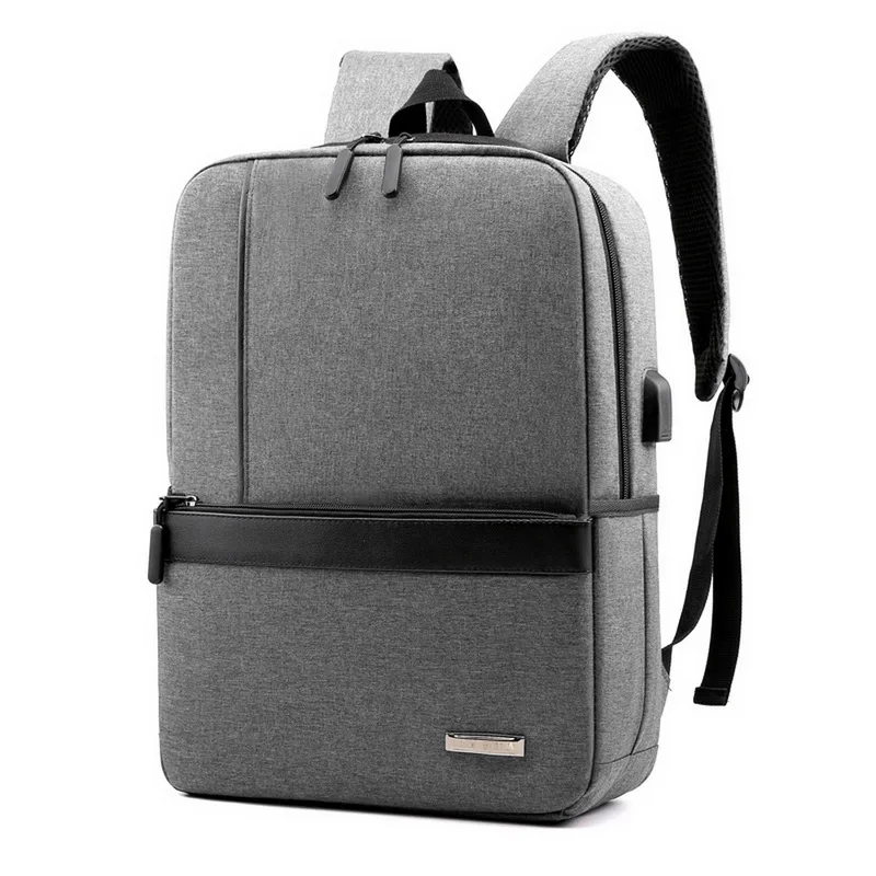 D Dark gray Litthing мужские сумки для ноутбука рюкзак для ноутбука зарядка через Usb компьютер рюкзак рюкзаки для подростков Повседневный стиль сумки большой мужская деловая дорожная сумка Mochila - Цвет: D Dark gray