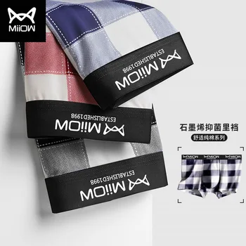 

Men Boxers Cotton Underwear Classic Plaid Sleep Underpants Breathable boxershorts men Calzoncillo Hombre