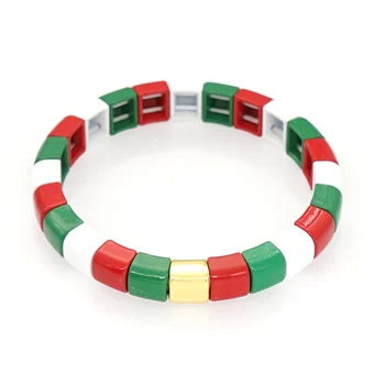 

Shinus Bijoux Bracelet For Women Friendship Bracelets Pulseras Mujer Enamel Tile Beads Armband Gift Multicolor Boho Jewellery