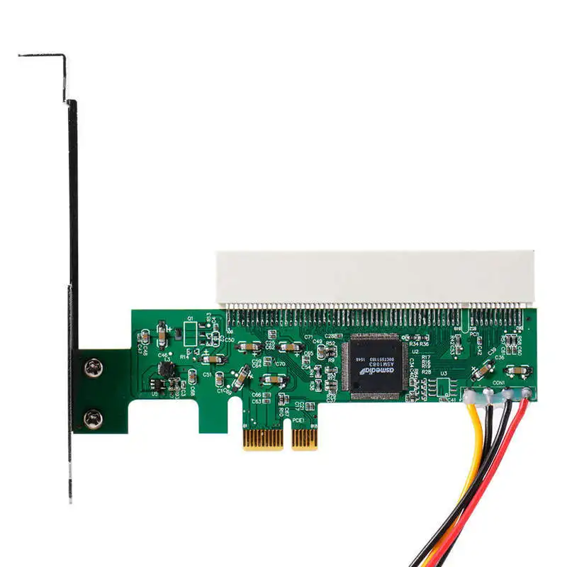 PCI-Express на PCI карта адаптера PCI-E X1/X4/X8/X16 слот с 4 Pin Мощность кабель карточная игра