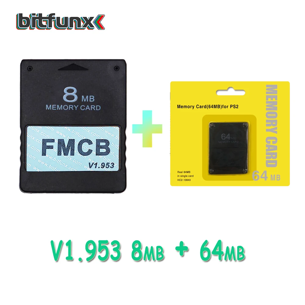 FMCB 8MB AND 64MB V1.953 FMCB McBoot карта 8 Мб/16 Мб/32 Мб/64 МБ+ набор карт памяти 8 Мб/16 Мб/32 Мб/64 МБ/128 МБ - Цвет: FMCB 8MB AND 64MB