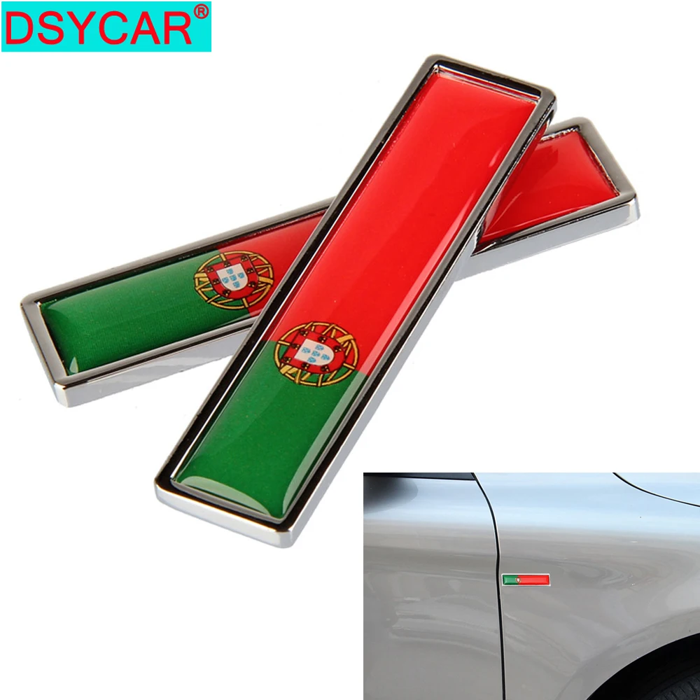 DSYCAR 3D металлический стикер для автомобиля алюминий Португалия страна