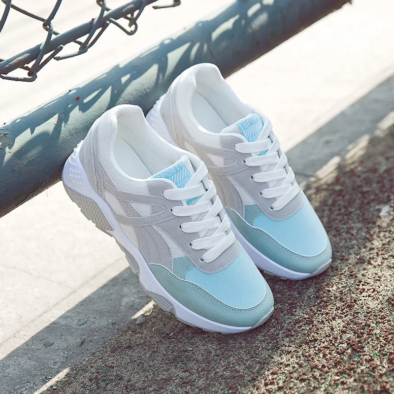 Новинка 2018 всесезонные кроссовки женские для увеличения цвета повседневная