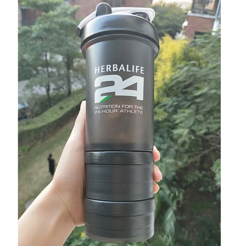 450ml black 1Л крупногабаритная бутылка для воды 1000 мл Frozem переносная космическая бутылка Herbalife спортивное питание изготовленный на заказ шейкер бутылка - Цвет: 450ml black