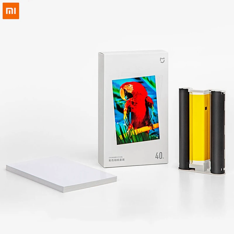 Xiaomi Photo Printer paper set Heat Сублимация тонко восстанавливает истинный цвет авто несколько беспроводных удаленных портативных принтеров - Цвет: Белый