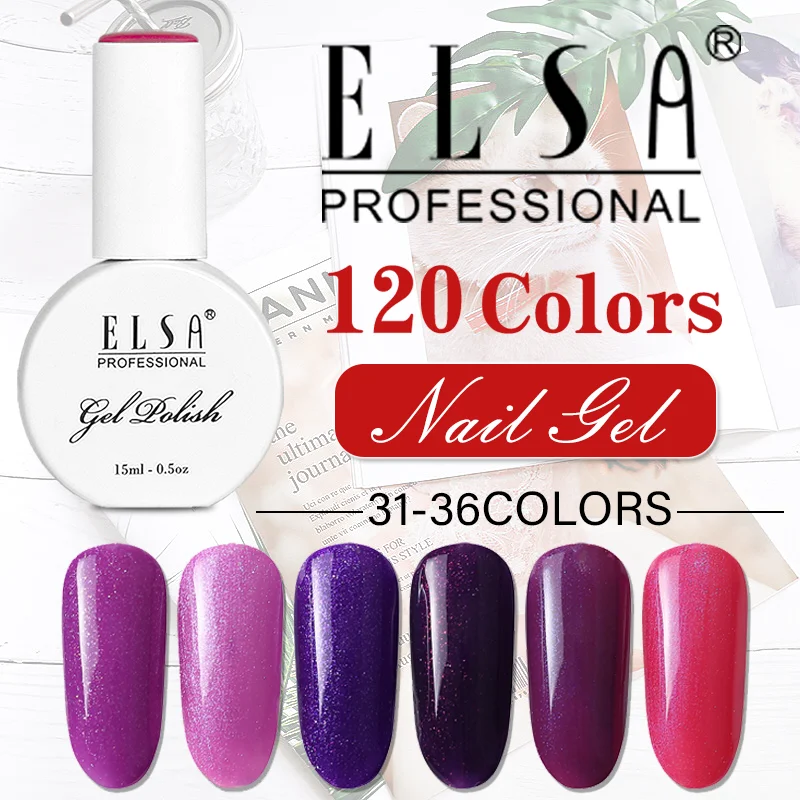 Elsa Professional Nails Gel Polish 1 Colors Semi Permanant Uv Nail Polish For Nail Art Salon Hybrid Lacquer Nail Gel Aliexpress