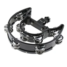 Музыкальная погремушка бубен колокольчик шейкер группа аккомпанемент черный