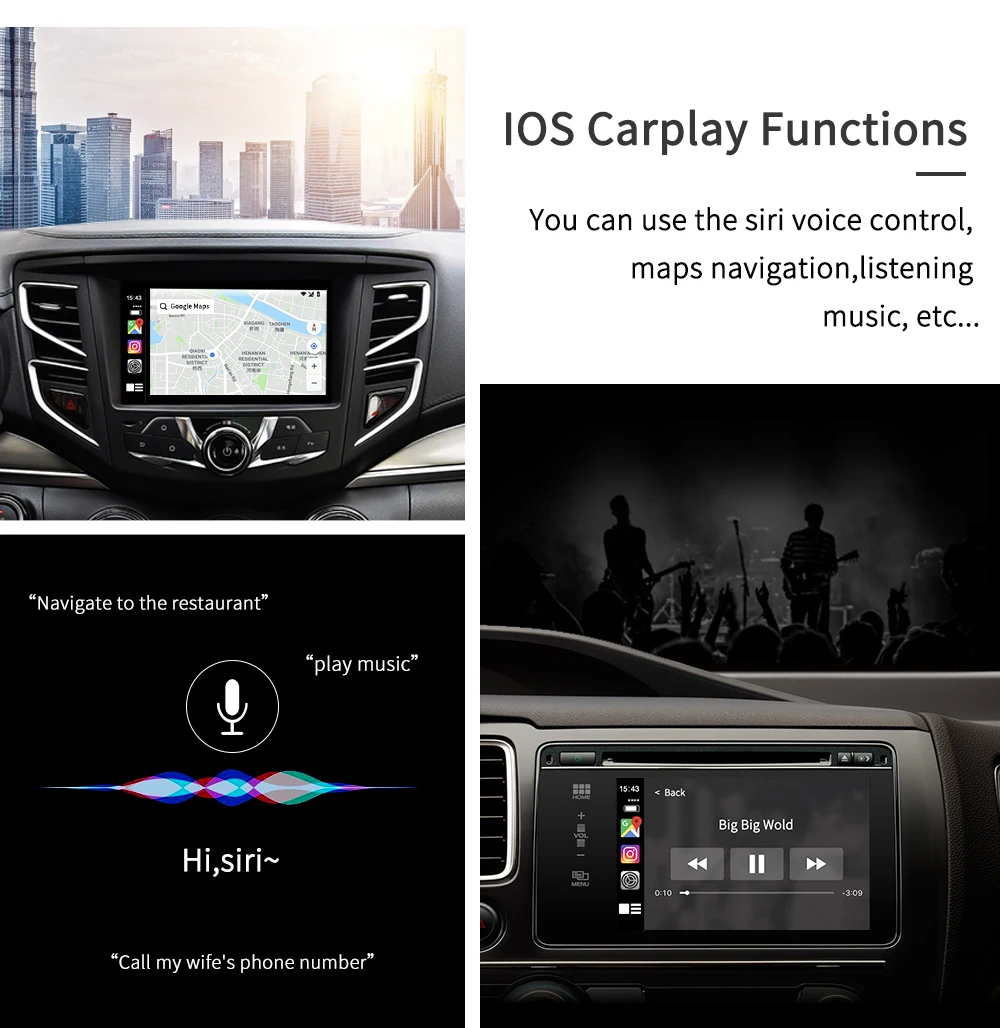 Carlinkit беспроводной Smart Link Apple CarPlay Dongle для Android навигационный плеер мини USB Carplay Stick с Android Авто черный