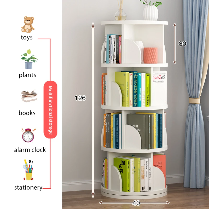 Empat Lantai Rak 360 Berputar Rak Buku Anak Buku Gambar Rak Multi Warna Opsional Lemari Buku Aliexpress