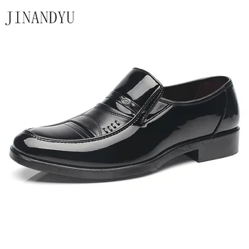 

Black Slip On Men Leather Formal Shoes Men Classic Fashion Official Shoes Sapato Social Oxford Dress Shoes Men Business Shoe