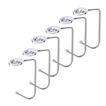 

6 Pieces Christmas Stocking Holders Mantel Hooks Hanger Safety Hang Grip Stockings Clip for Christmas Party Decorations