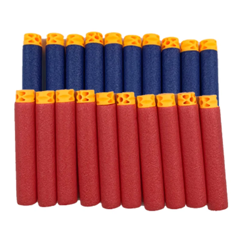 100 шт. для Nerf комплект бластеров для Nerf пули мягкие полые 7,2 см Запасной комплект для Дартс Игрушечный Пистолет пули подарок для детей - Цвет: 100pcs mixs