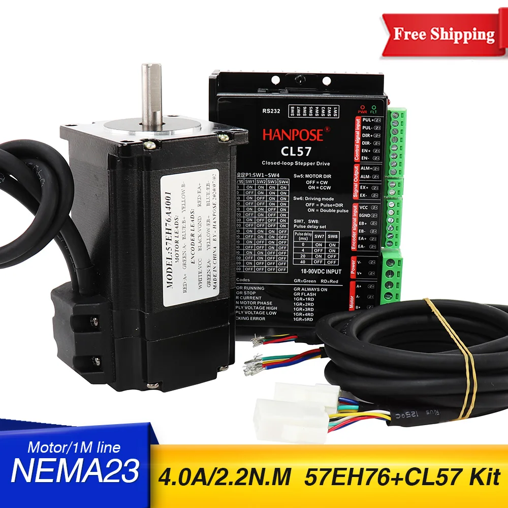 Драйвер 57CME22 57EH76A4001 гибридный шаговый сервопривод CL57 Nema23 с замкнутым циклом 4A 2 нм