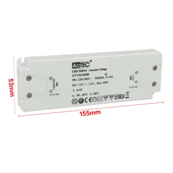 

ACTEC CV9030 CV power supply transformer Super Slim 17mm 12V 30W 2,5A