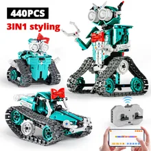 

Smart Bluetooth APP Programming Remote Control Robot Can Transform Into DIY Building Block Assembly Model Children's Toy Gift