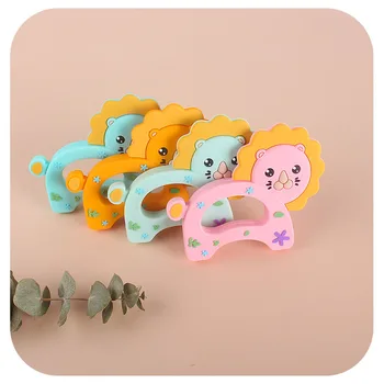 

New Baby Animal Cartoon Lion Silicone Teether Baby Pacifier Pacifier Chain Product Accessories Baby Teething Toys Gift BPA free