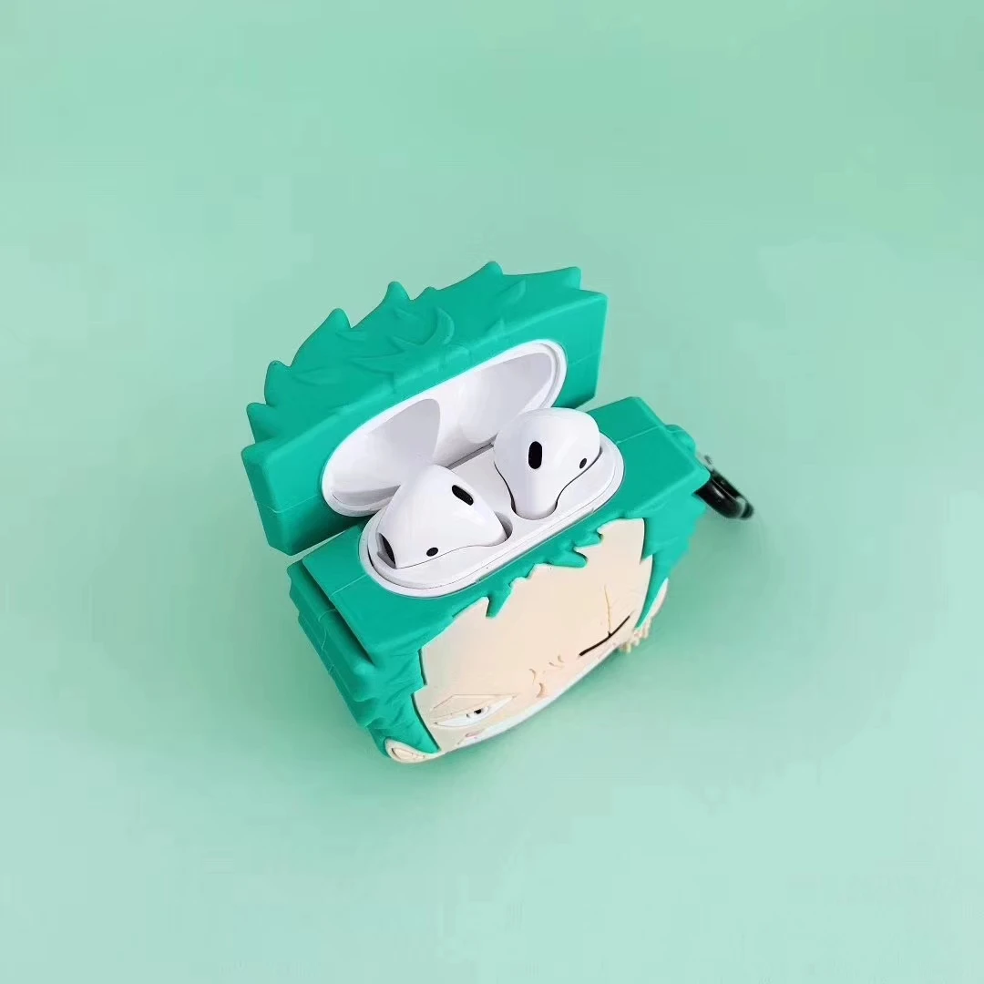 Чехол для наушников с Bluetooth для Airpods милый защитный чехол для Airpods 2 аксессуары с брелком 3D дизайн цельный Zoro