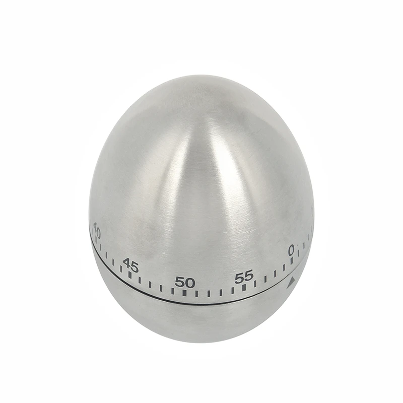 Механический таймер для приготовления яиц Кухонный Таймер сигнализация 60 минут из нержавеющей стали кухонные принадлежности гаджеты с таймером - Цвет: Серебристый