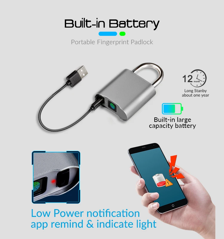 Мини Bluetooth замок IP65 Водонепроницаемый ключ без отпечатков пальцев разблокировка Противоугонный USB замок дверной замок IOS Android телефон приложение управление