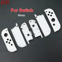 JCD funda blanca para Nintendo Switch NS NX Joy Con Controller carcasa de repuesto funda carcasa Con botón de Marco medio izquierdo derecho