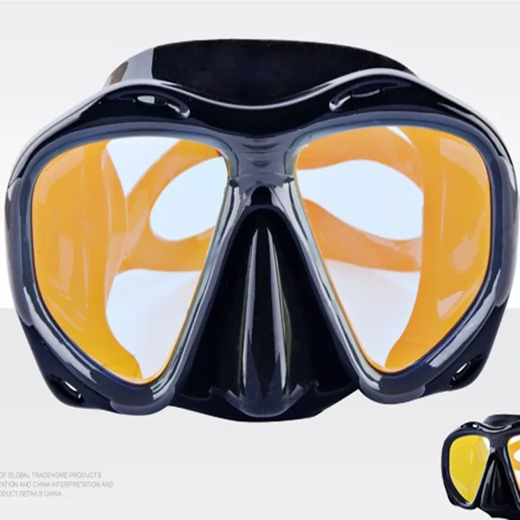 Colorful electroplating goggles Snorkeling equipment Colorful snorkeling mirror Swimming goggles breathing tube set