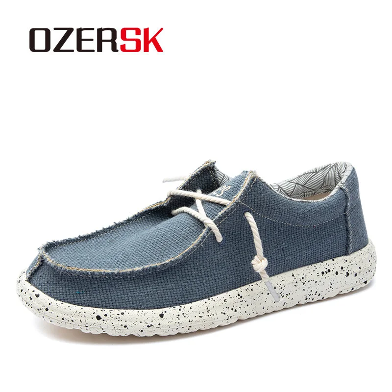 OZERSK/сезон весна-лето Лидер продаж модная парусиновая Мужская обувь Повседневные