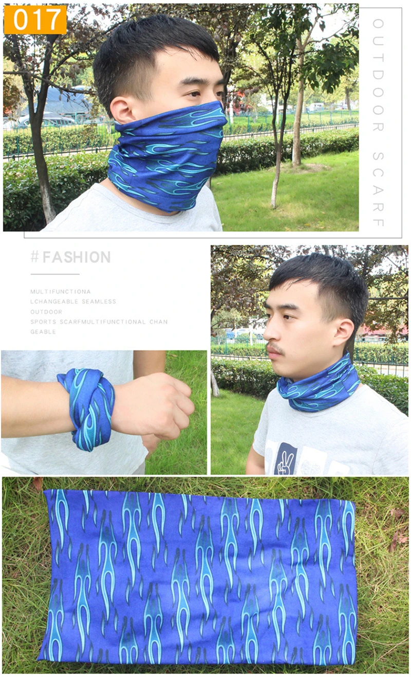 Multifunctional Sports Headwear Headband Bandana Balaclava Face Cover Scarf Sweatband Hairband for Cycling Yoga Camping Hiking