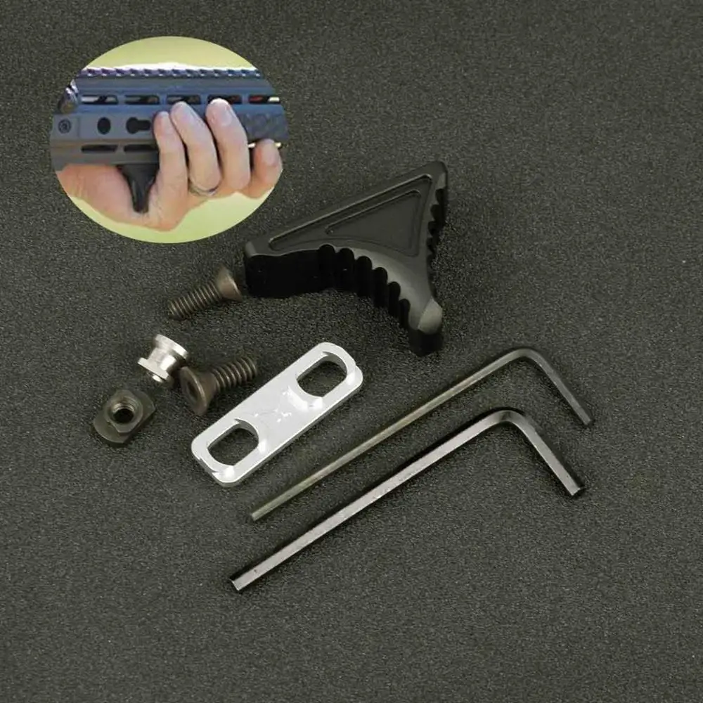 Black Тактический Keymod M-LOK Handstop Kit Angeled Foregrip аксессуары с направляющей рельс тактическая Гарда для AR15 пистолет аксессуары - Цвет: Black
