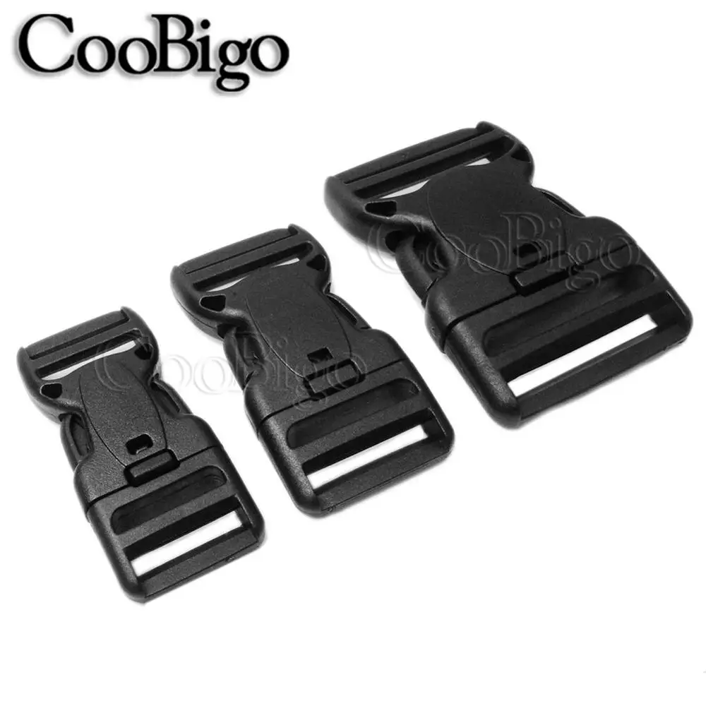 

1pcs 1" 1-1/4" 2" Dual Adjustable Release & Security Double Lock Plastic Webbing Buckle Molle Tactical Travel Backpack#FLC347