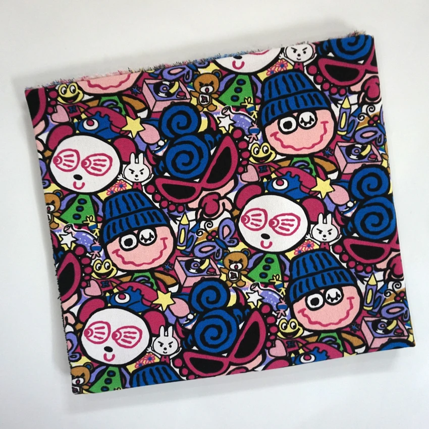 Супер ребенок истерическая ручная работа пэтчворк хлопок холст ткань швейная подушка для сумки Diy скатерть-занавеска диван 91 см* 145 см