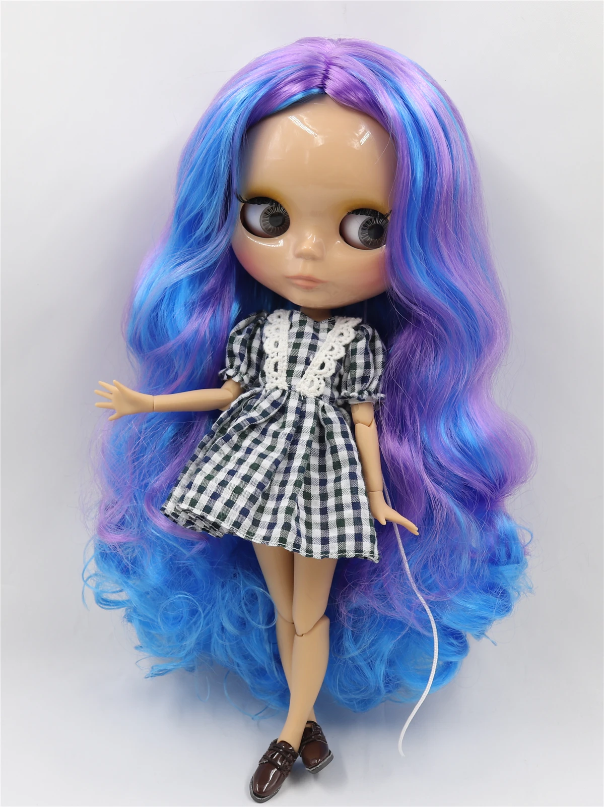 Neo Blythe Doll with Multi-Color Hair, Tan Skin, Shiny Cute Face & Custom Jointed Body 1