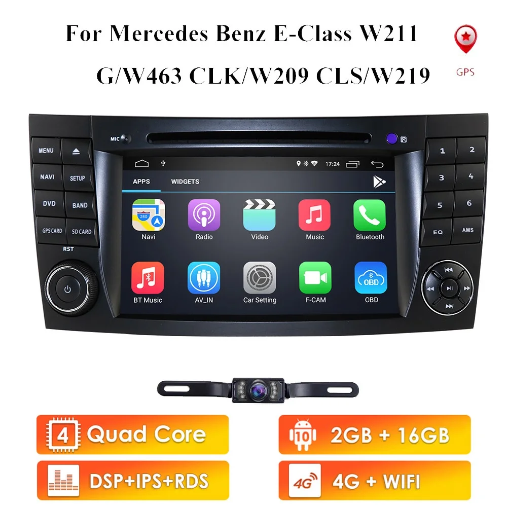 Автомобильный мультимедийный плеер DVD-плеер на Android 10 с GPS радио и USB для