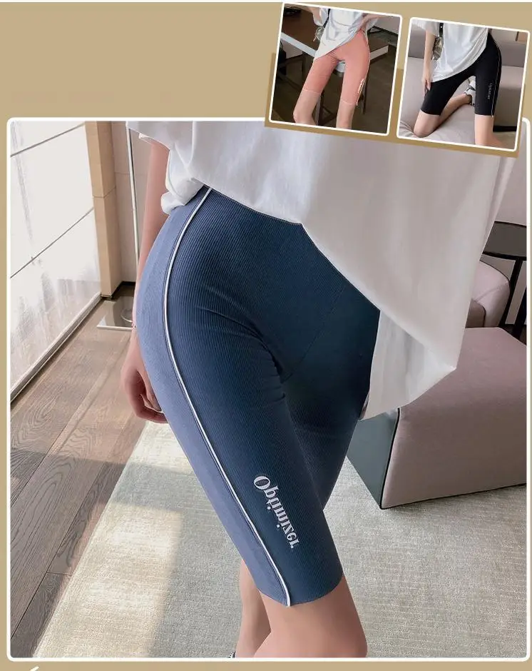 Genayooa 2021 Summer High Waist Sportwear Shorts Women Quick-drying Elastic Running Fitness Biker Shorts Sexy Workout Shorts