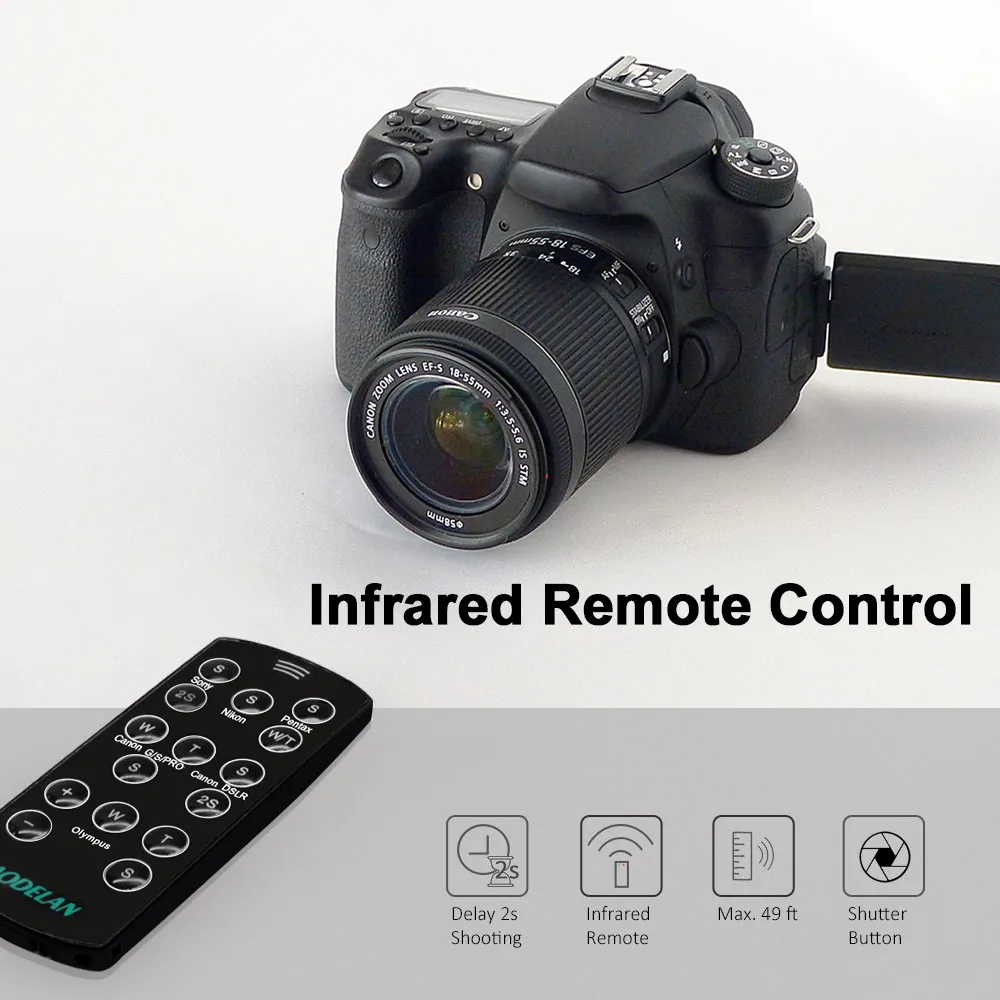 AODELAN Camera IR Shutter Release 10M Operating Distance IR Infrared Wireless Remote for Canon Nikon Sony Pentax Olympus Cameras
