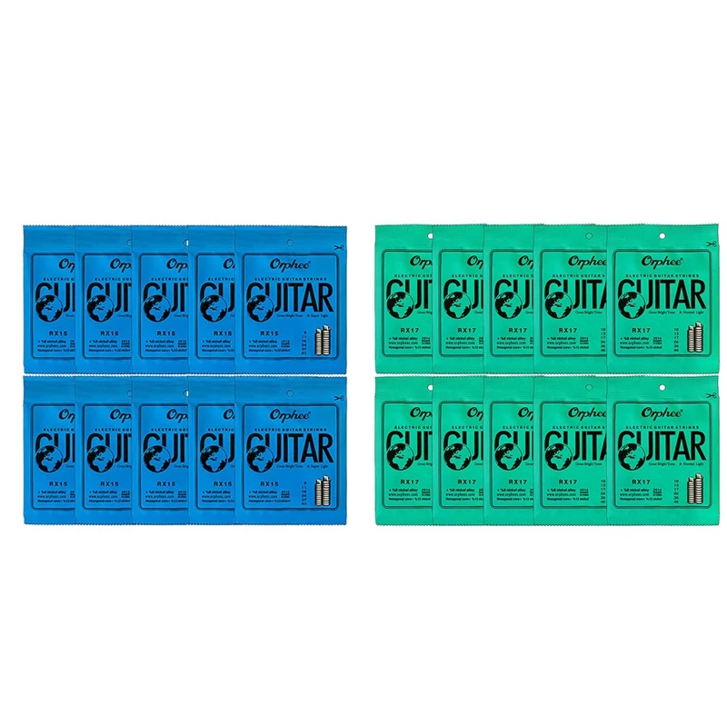 

Orphee 20 Set Guitar String RX15 /RX17 Nickel Alloy String Super Light Electric Guitar Strings